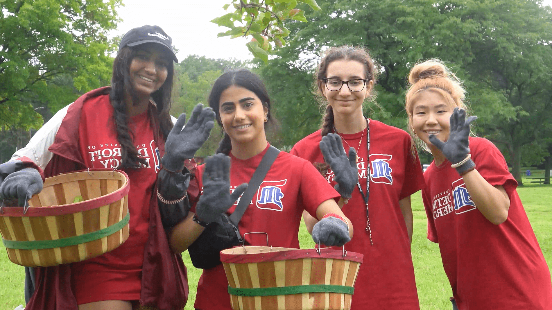 Video of Detroit Mercy students participating in community service projects in neighborhoods and parks near the McNichols Campus.